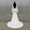 Woman's Fairy Long Sleeve Bride wedding dresses with sleeves